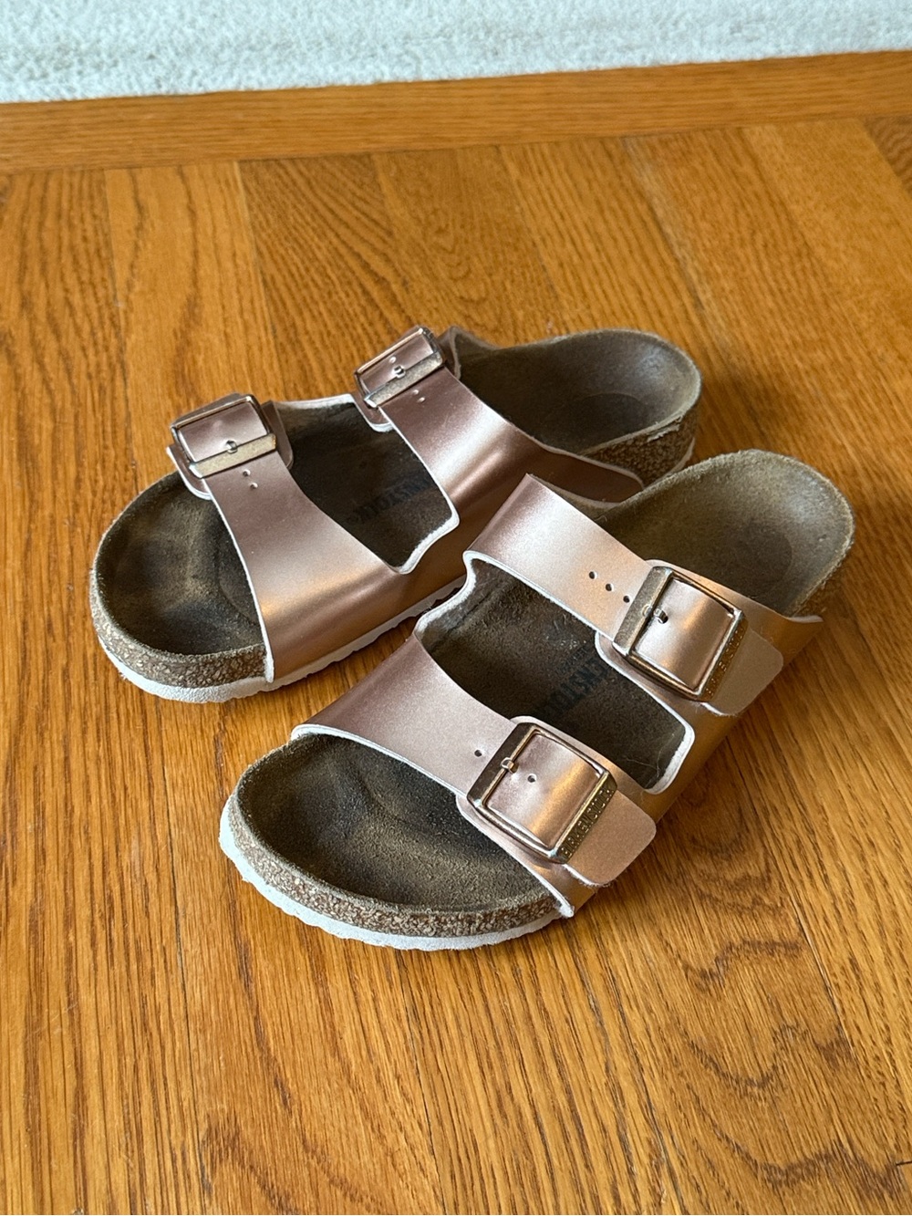Birkenstock Arizona Sandals Rose Gold Kids EU34 US 3